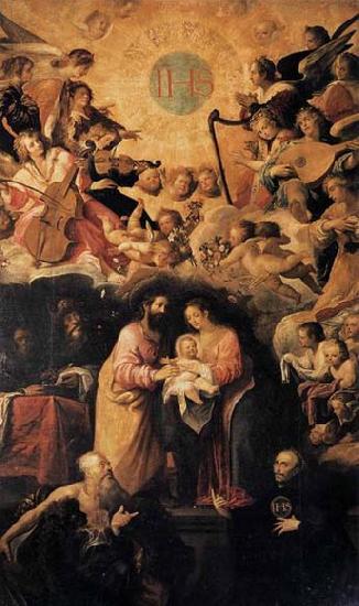 ROELAS, Juan de las Adoration of the Name of Jesus France oil painting art